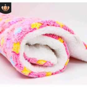 Cute Cat Blankets Dog Pet Mat (Option: Pink starry sky-S50x30)