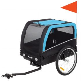 Dog Bike Trailer, Pet Cart Bicycle Carrier with 20" Air Tires, Quick-Release Wheels, Reflectors, Flag (Title: Default Title)