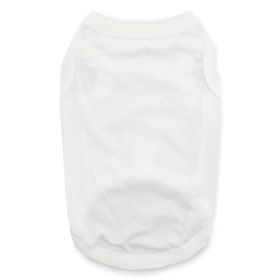 Cotton Dog Tank (Color: White, size: X-Large)
