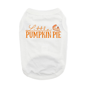 Little Pumpkin Pie Dog Shirt (Color: White, size: X-Large)