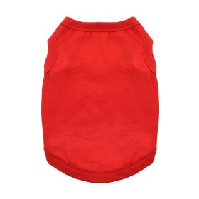 Cotton Dog Tank (Color: Flame Scarlet Red, size: large)