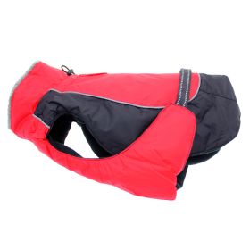 Alpine All-Weather Dog Coat (Color: Red and Black, size: small)