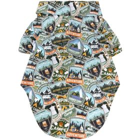 Hawaiian Camp Shirt (Color: Camping Adventure, size: X-Small)