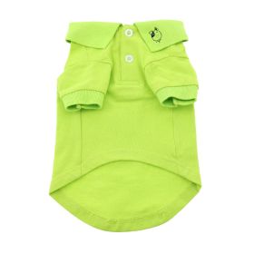 Solid Dog Polo (Color: Green Flash, size: X-Small)