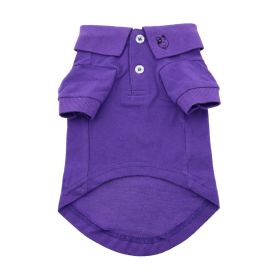 Solid Dog Polo (Color: Ultra Violet, size: X-Small)